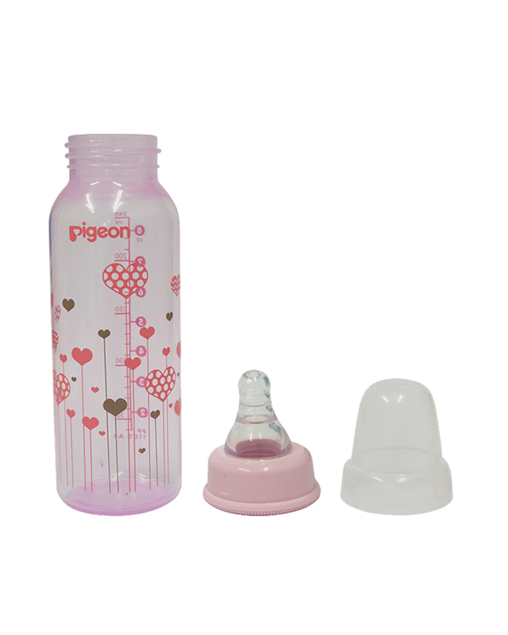 Pigeon Peristaltic Clear Nursing/Feeding Bottle-Anti Colic-240 ml-Pink Abstract-4 to 6M - Image 3