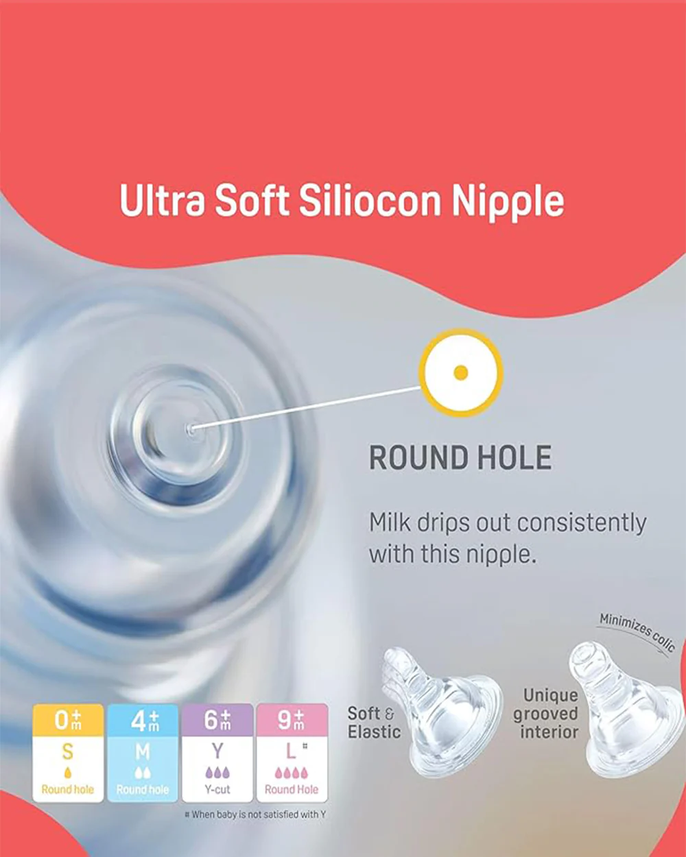 Pigeon Peristaltic Narrow Neck Feeding Bottle-Anti Colic-Adjustable Flow-120 ml-Small Size Nipple-Pack Of 2-Blue & White-0M+ - Image 7