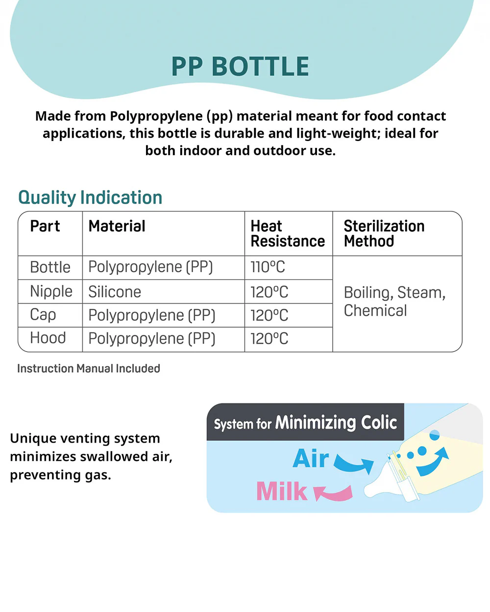 Pigeon Peristaltic Narrow Neck Feeding Bottle-Anti Colic-Adjustable Flow-240 ml-Large Size Nipple-Blue-9M+ - Image 8