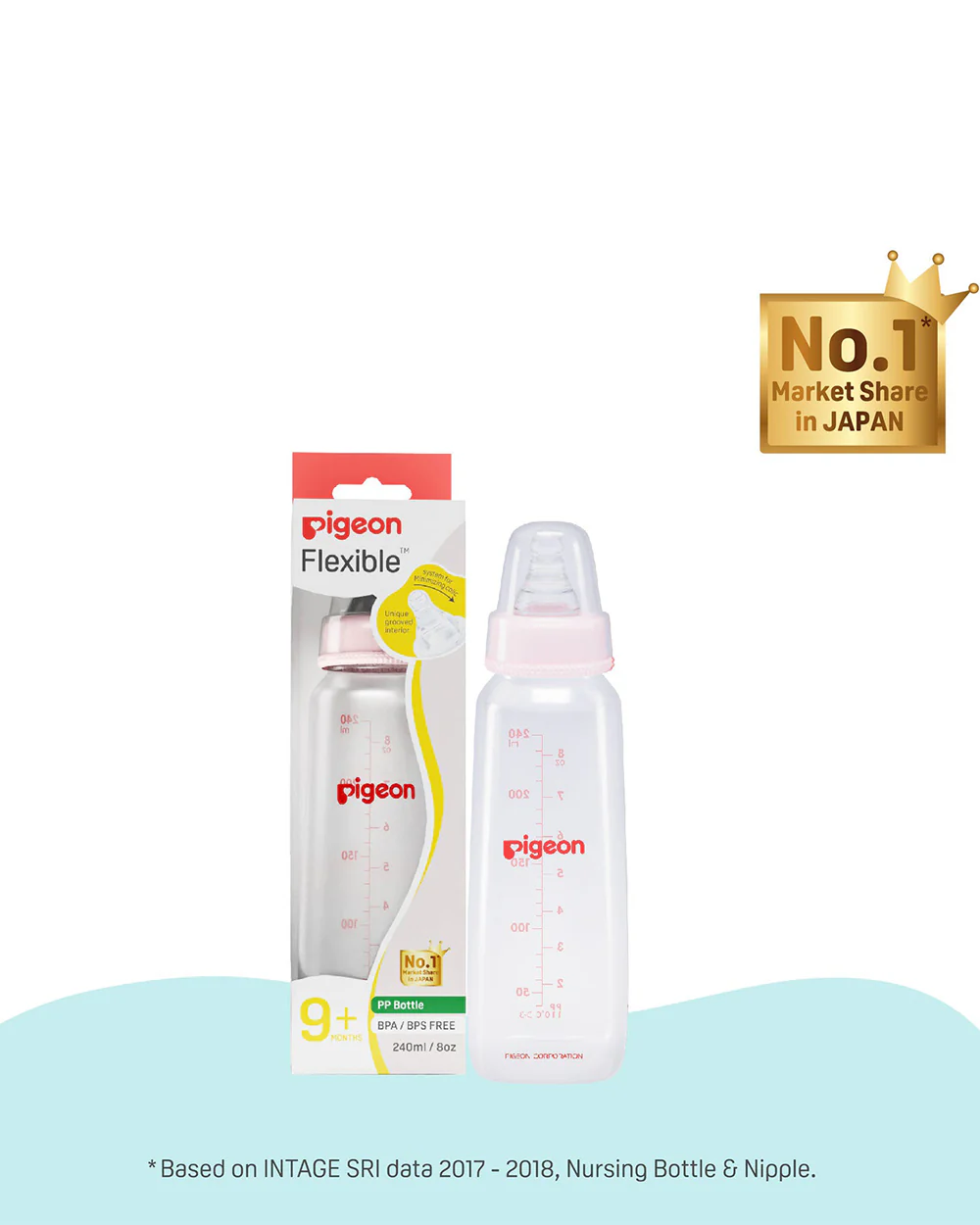 Pigeon Peristaltic Narrow Neck Feeding Bottle-Anti Colic-Adjustable Flow-240 ml-Large Size Nipple-Pink-9M+ - Image 10