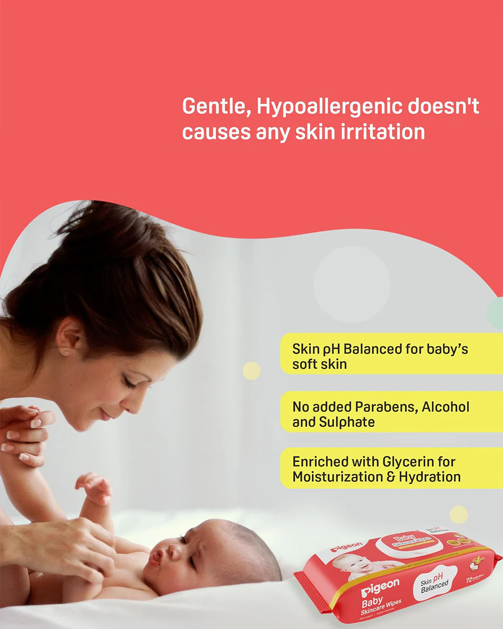 Pigeon Skincare Baby Wet Wipes-With Glycerin - Image 3