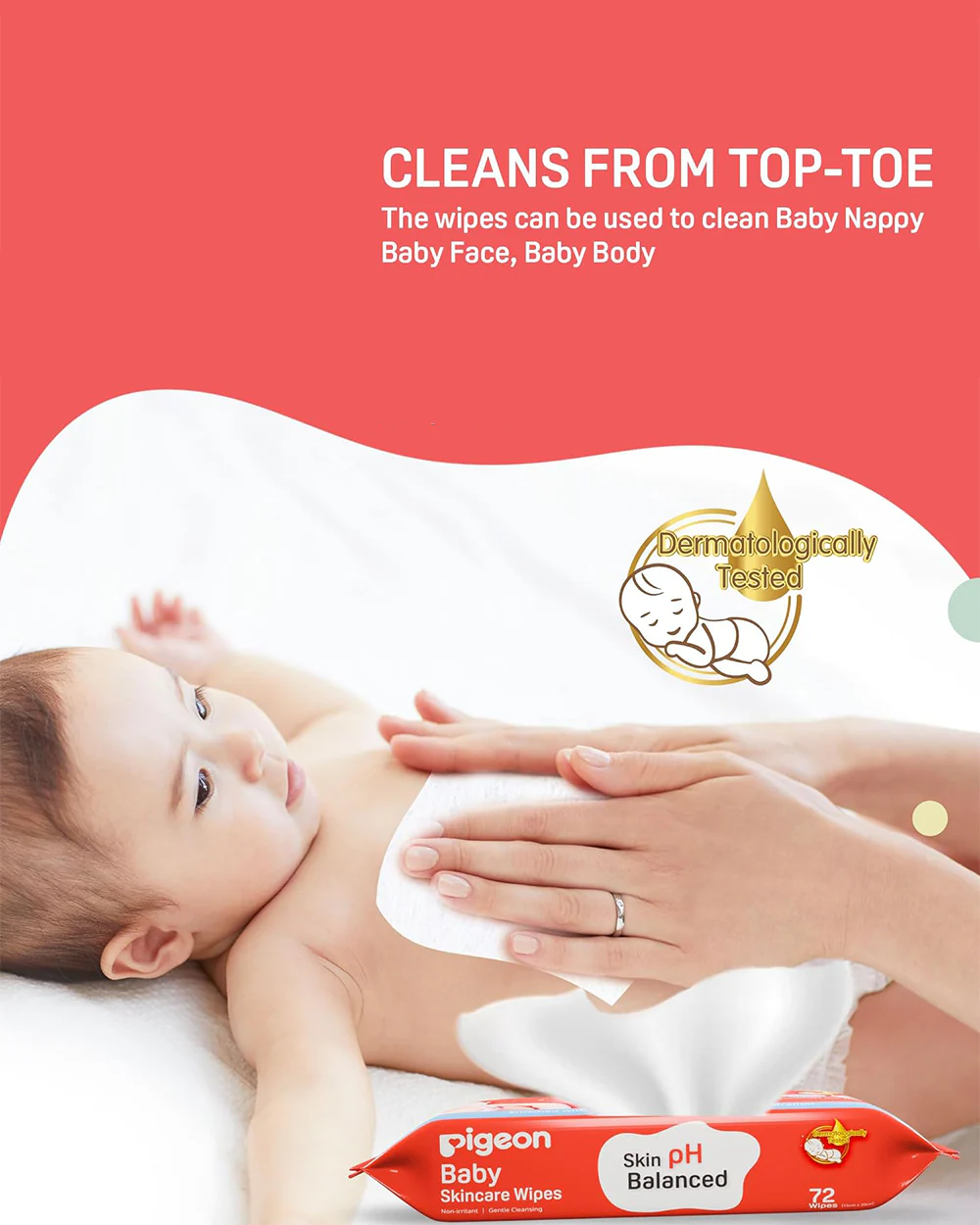Pigeon Skincare Baby Wet Wipes-With Glycerin - Image 4