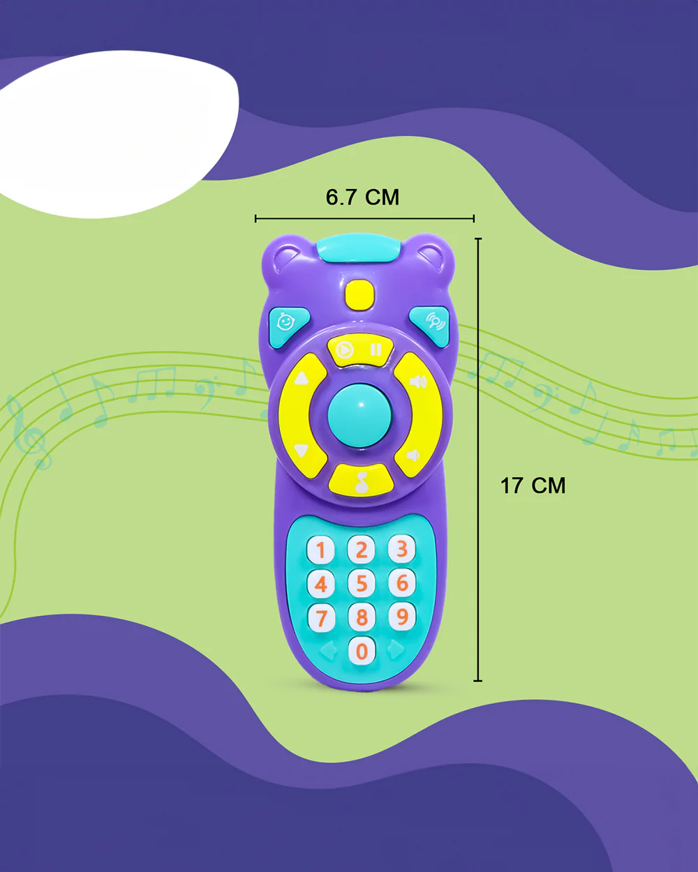 Pinokio Remo Play Remote Control-Interactive Musical TV Remote-Safe & Durable-9 Tunes, Vibrant Lights & Playful Sound Effects-Musical Toy-Purple - Image 3