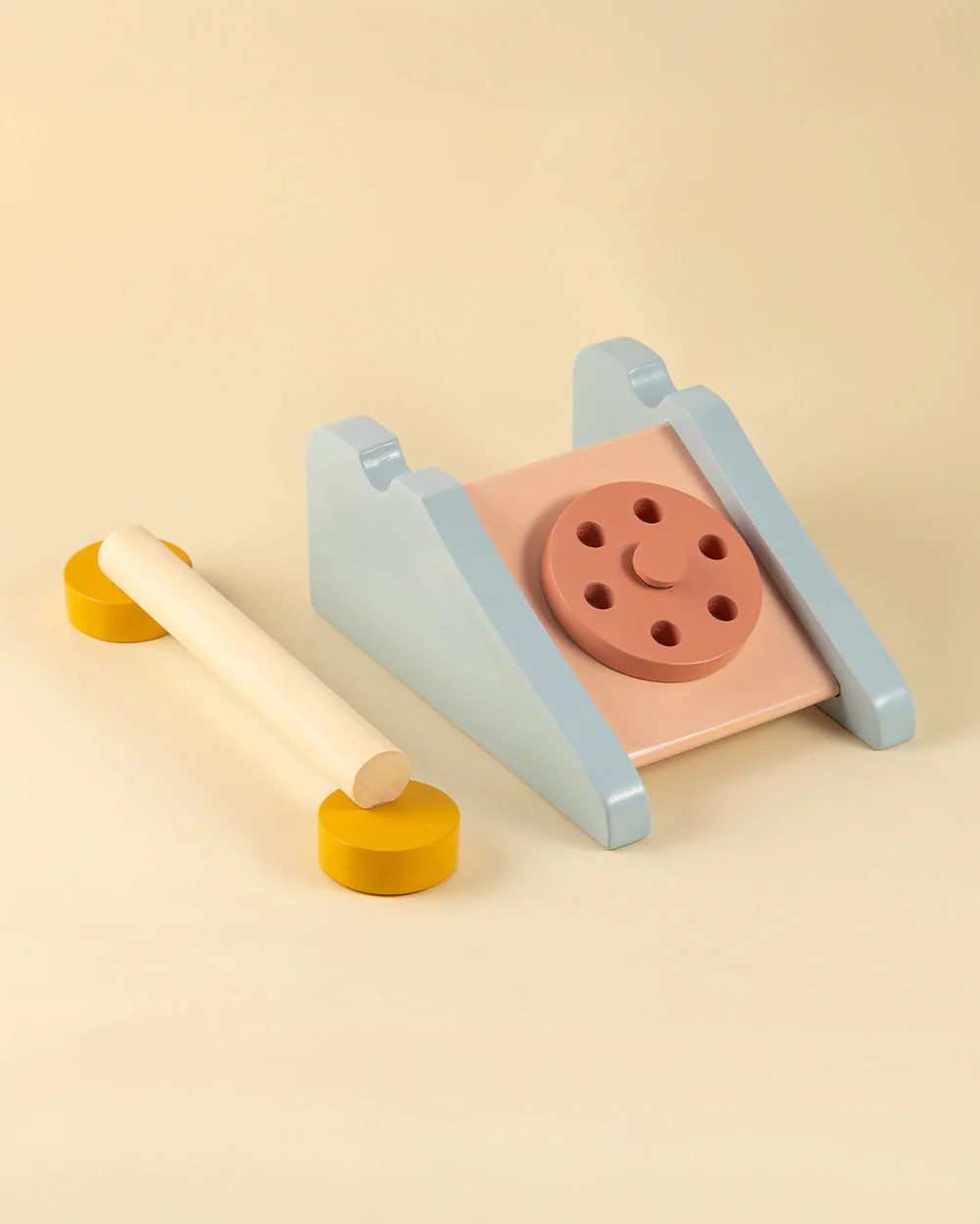 Playbox Clubhouse Telephone-Pretend & Play Toy-Vintage Inpired Design-Non Toxic Wood-12M+ - Image 3