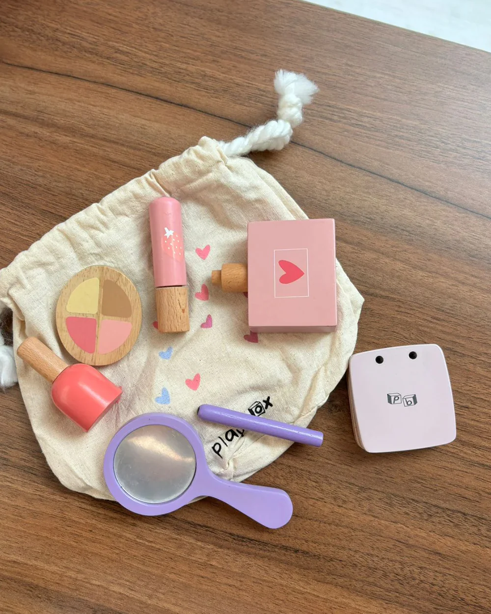 Playbox Glam It Up Beauty Set-Pretend & Play Toy-Encourages Role Play-Non Toxic Wood-12M+ - Image 4