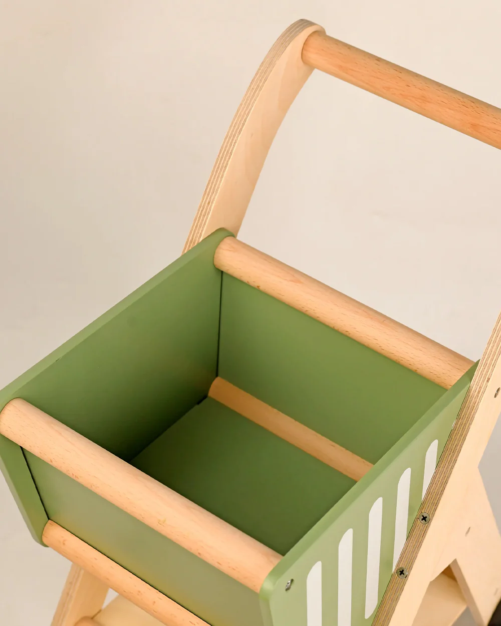 Playbox Shop N Roll Shopping Trolley-Pretend & Play Toy-Eco Friendly Wood-Encourages Role Play-Green-12M+ - Image 5