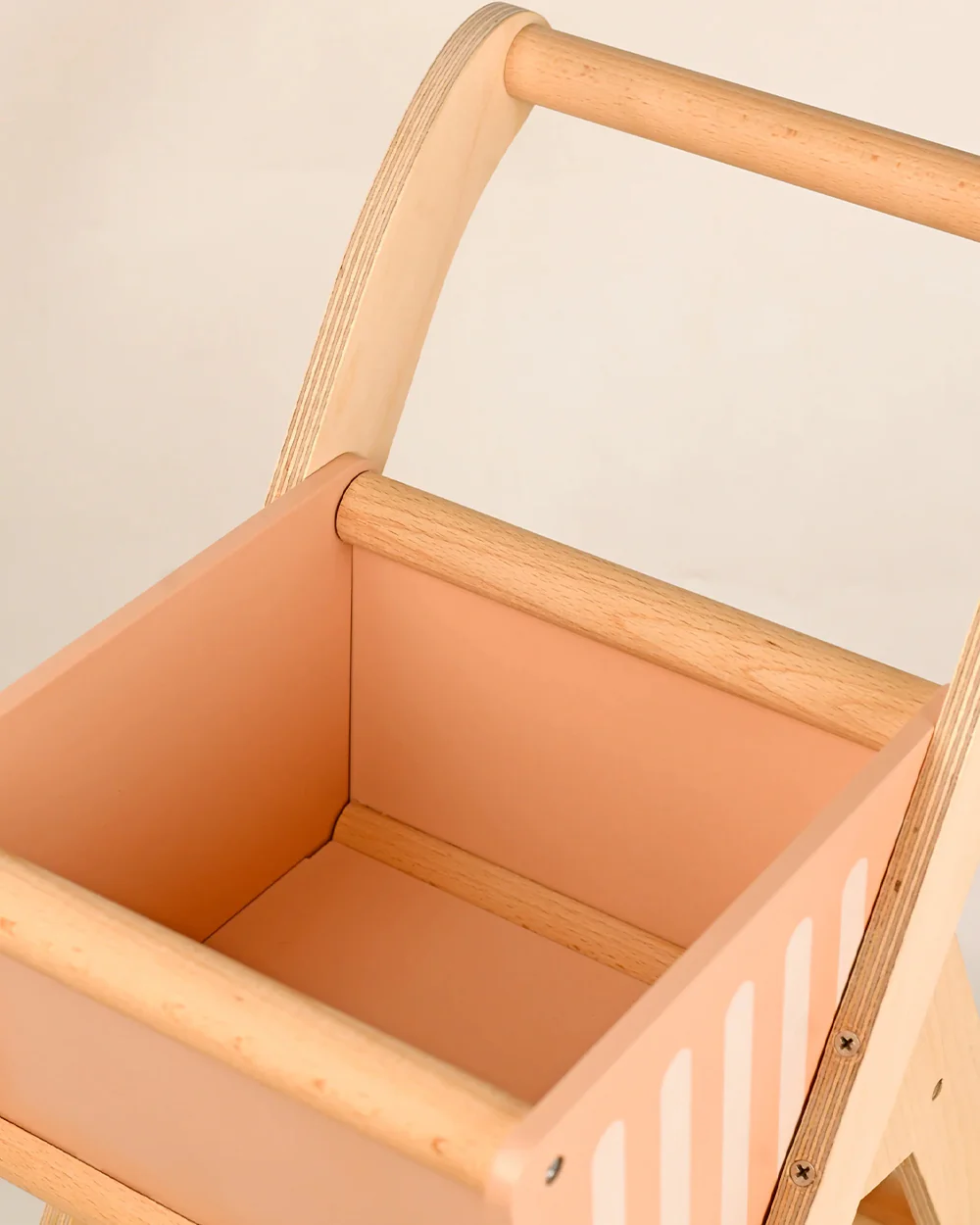 Playbox Shop N Roll Shopping Trolley-Pretend & Play Toy-Eco Friendly Wood-Encourages Role Play-Pink-12M+ - Image 4