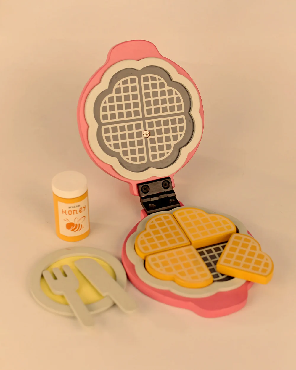 Playbox Sweet Treat Pink Waffle Maker-Includes 7 Pieces-Promotes Role Play-Pretend & Play Toy-12M+