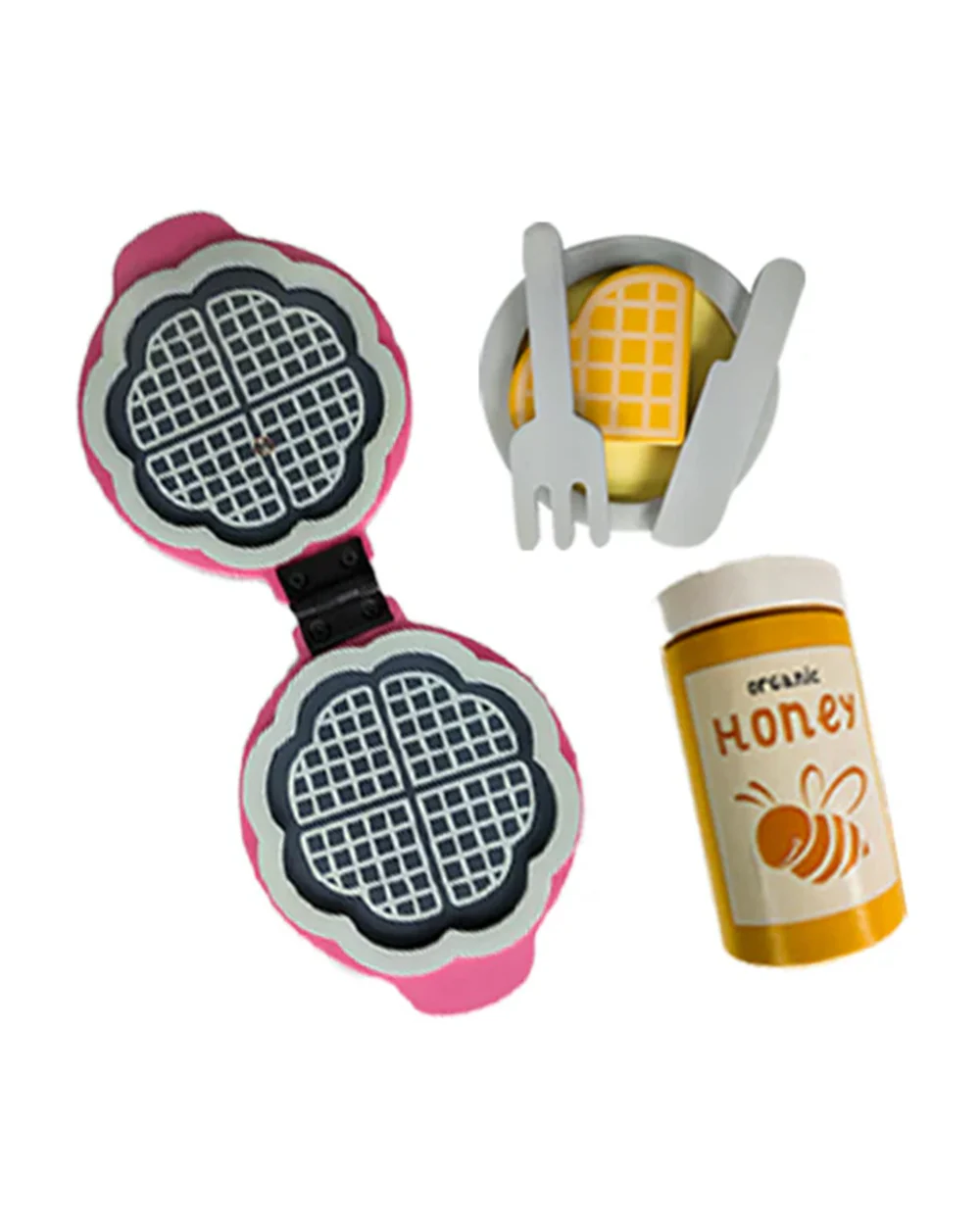 Playbox Sweet Treat Pink Waffle Maker-Includes 7 Pieces-Promotes Role Play-Pretend & Play Toy-12M+ - Image 8