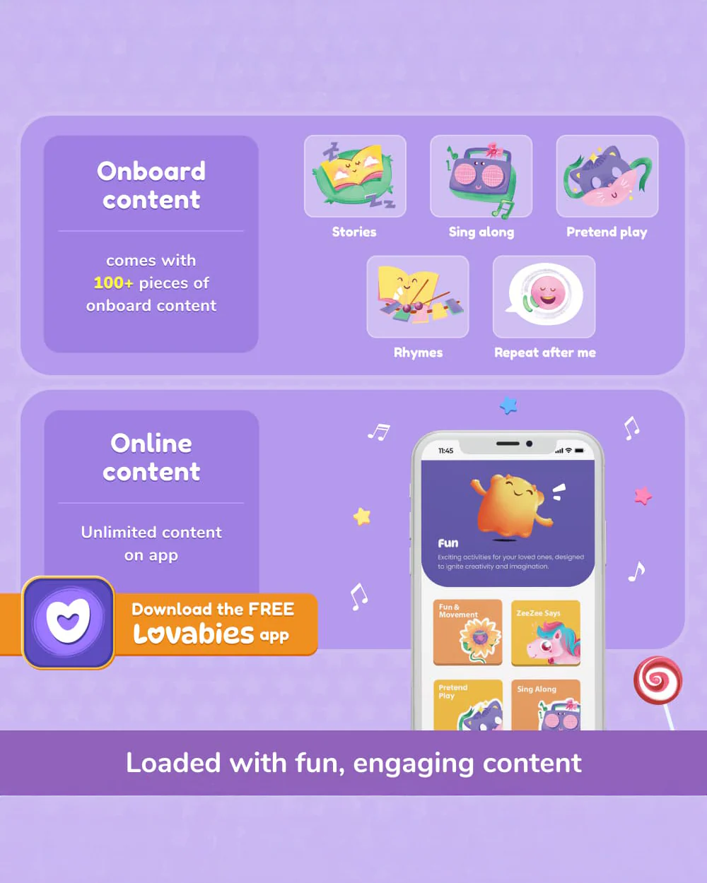 Playshifu ZeeZee Smart Unicorn-Musical Toy-Interactive Storytelling With 350+ Minutes of Songs-Bluetooth Connectivity-Develops Creativity-36M+ - Image 8