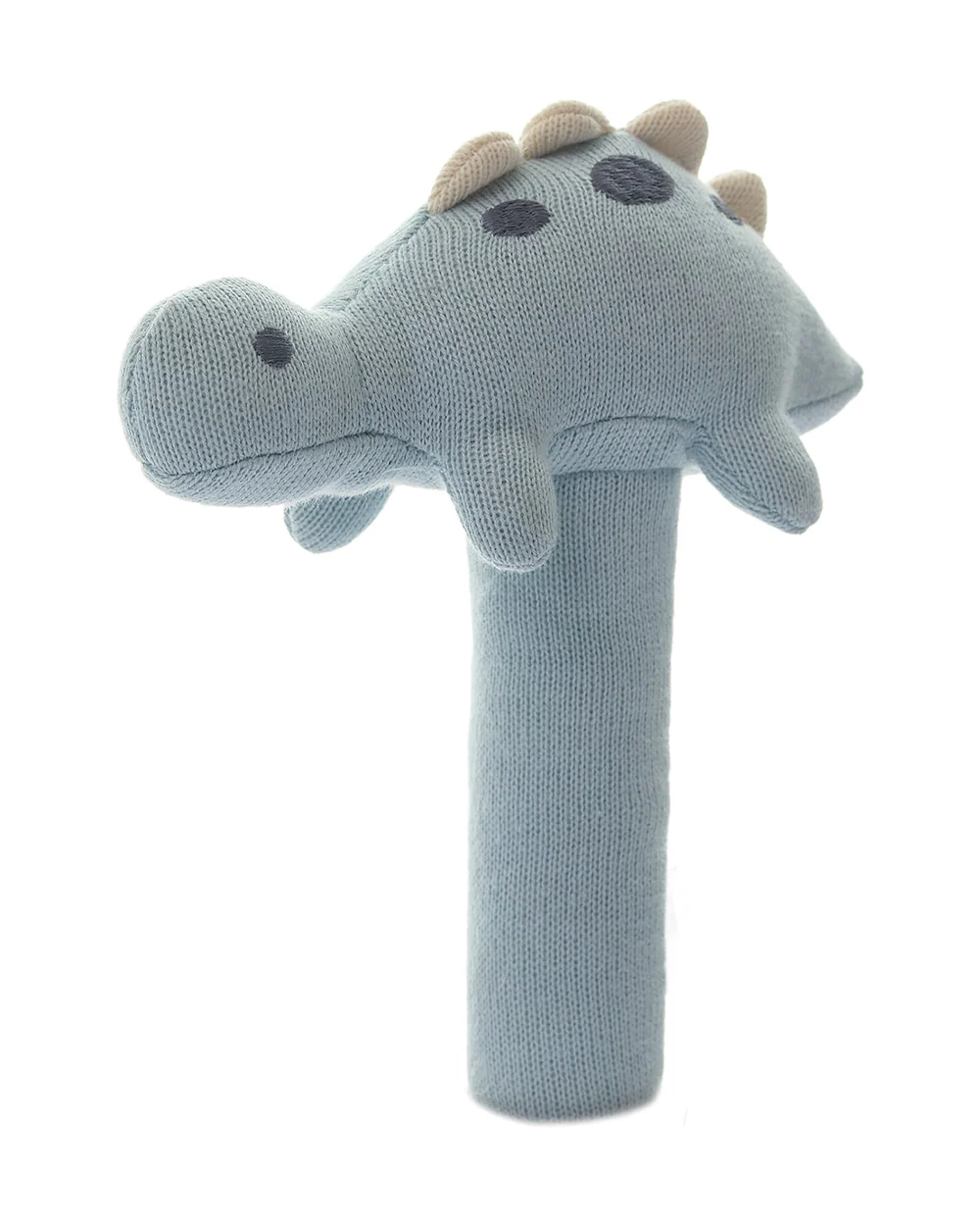 Pluchi Baby Blue Stego Dino-Promotes Tactile Stimulation-Easily Washable-Knitted Rattle Toy-For Infants - Image 3