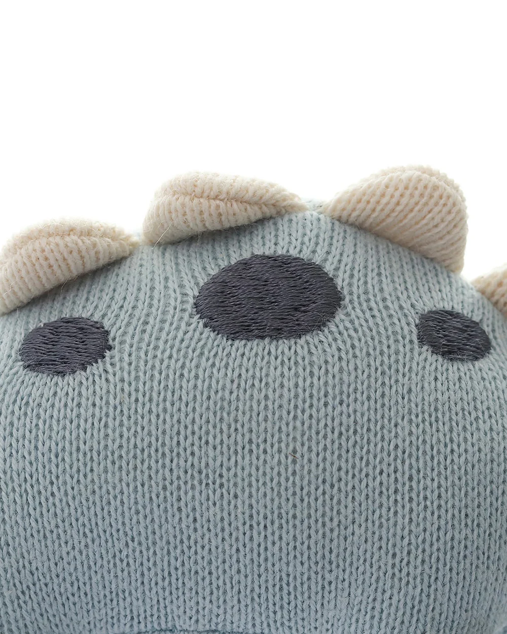 Pluchi Baby Blue Stego Dino-Promotes Tactile Stimulation-Easily Washable-Knitted Rattle Toy-For Infants - Image 4