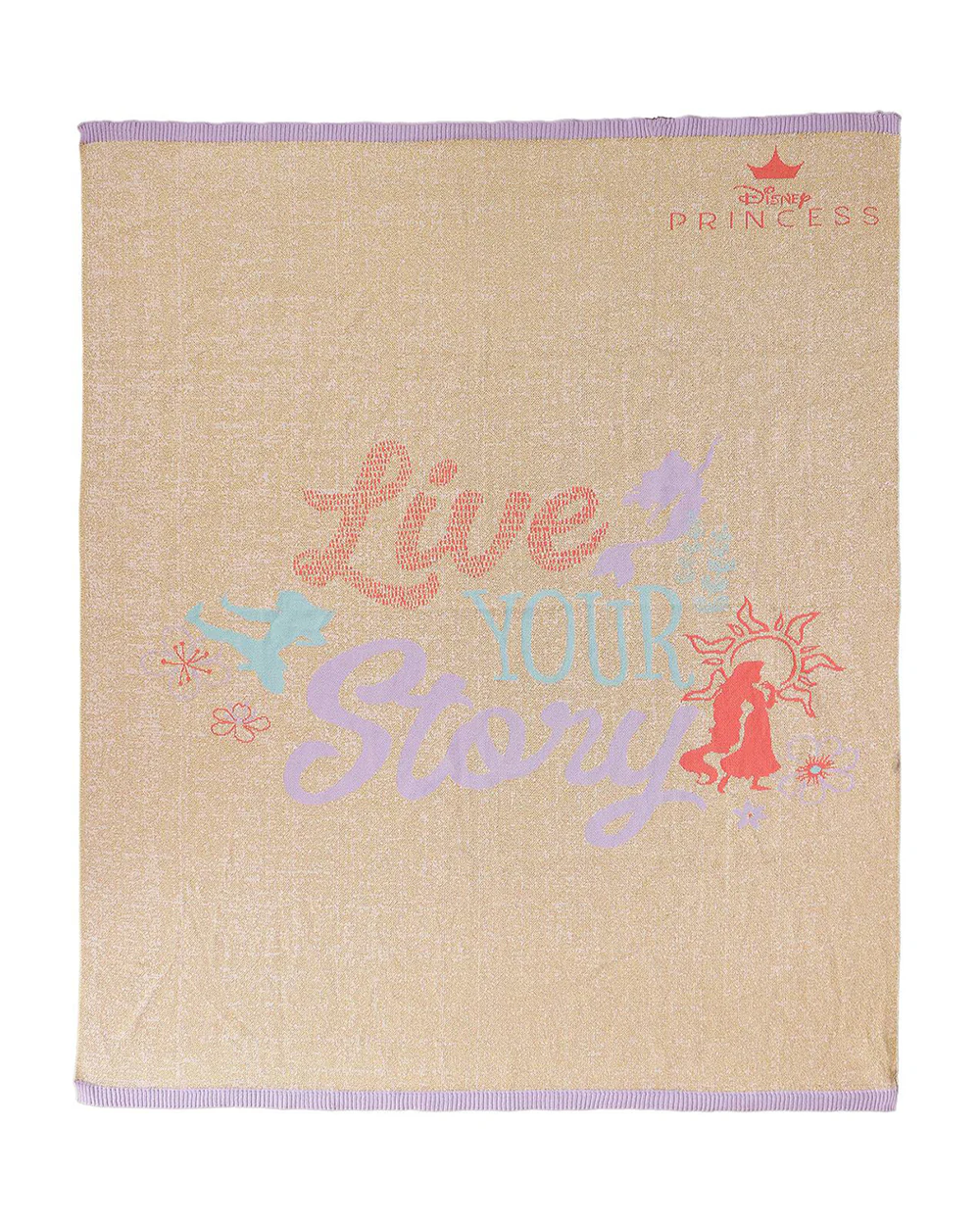 Pluchi Disney Princess Knitted Baby Blanket-Ultra Soft Cotton-All Seasons AC Blanket-Cerise Pink-For Toddlers