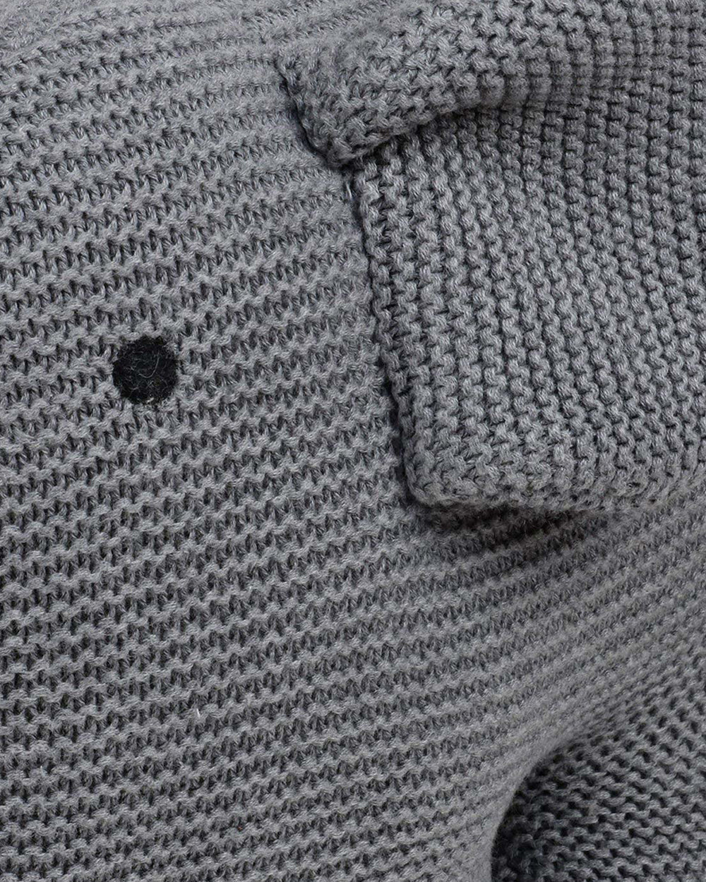 Pluchi Elephant Grey 100% Cotton Knitted Soft Toy-Promotes Tactile Stimulation-Plush Cuddly Toy For Newborn - Image 3