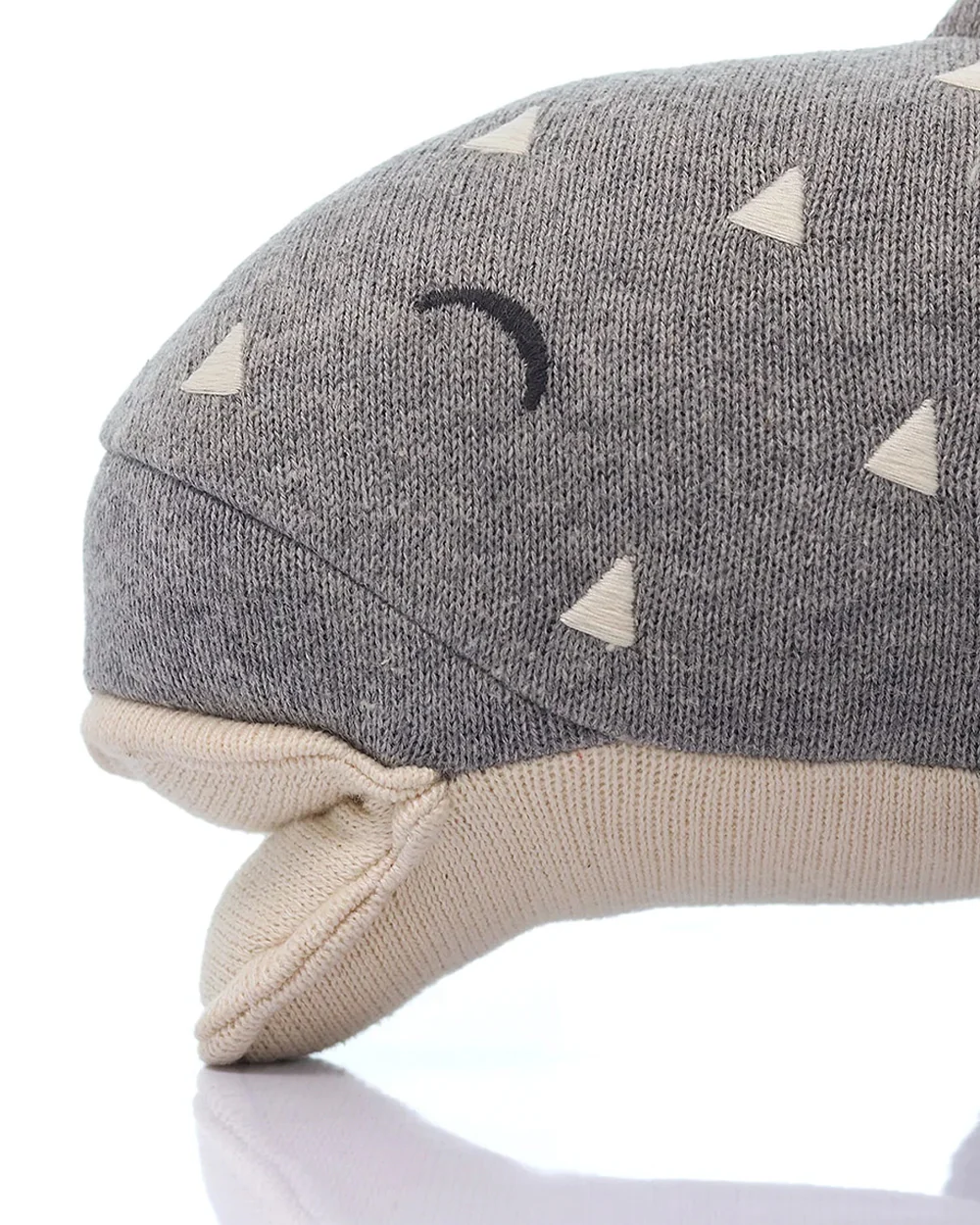 Pluchi Grey Baby Shark Soft Toy-Promotes Tactile Stimulation-Easily Washable-Knitted Soft Toy-Plush Cuddly Toy For Newborn - Image 3