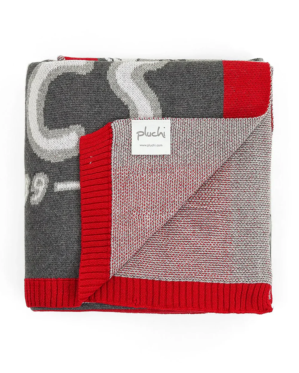 Pluchi Marvel Cosmics Knitted Baby Blanket-100% Cotton-All Seasons AC Blanket-Grey & Red-For Toddlers - Image 5