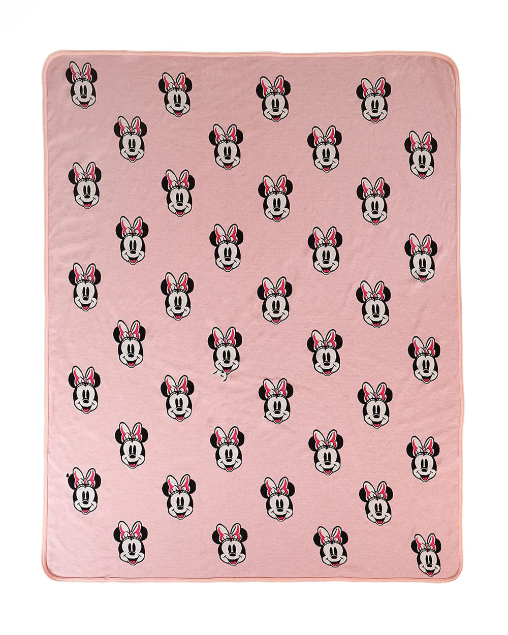 Pluchi Minnie Love Disney Baby Blanket 100% Cotton Knitted-Ultra Soft Handfeel-All Season Use-Pastel Pink-For Infants - Image 2