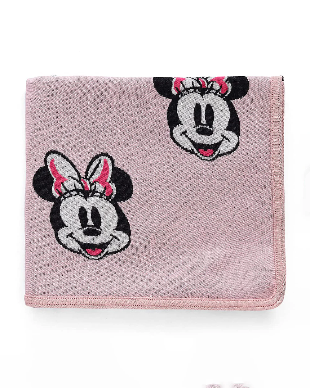 Pluchi Minnie Love Disney Baby Blanket 100% Cotton Knitted-Ultra Soft Handfeel-All Season Use-Pastel Pink-For Infants - Image 3