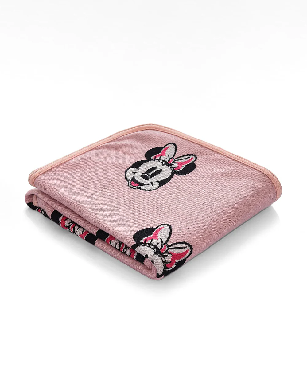 Pluchi Minnie Love Disney Baby Blanket 100% Cotton Knitted-Ultra Soft Handfeel-All Season Use-Pastel Pink-For Infants - Image 8