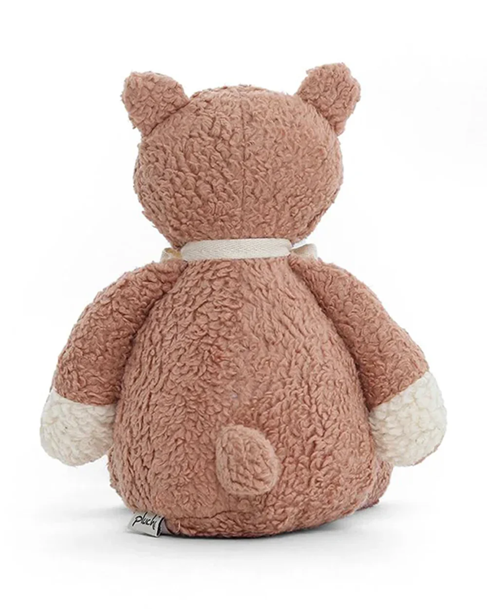 Pluchi Mr. Fluff Dusty Coral Cotton Knitted Soft Toy-Promotes Tactile Stimulation-Plush Cuddly Toy For Newborn - Image 3