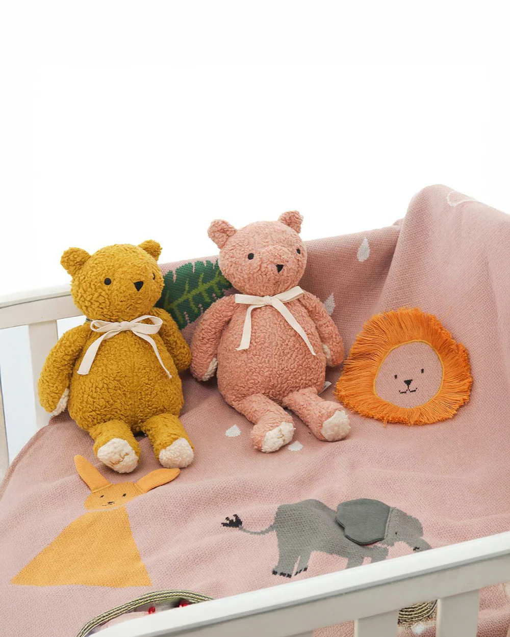 Pluchi Mr. Fluff Honey Gold Cotton Knitted Soft Toy-Promotes Tactile Stimulation-Plush Cuddly Toy For Newborn - Image 2
