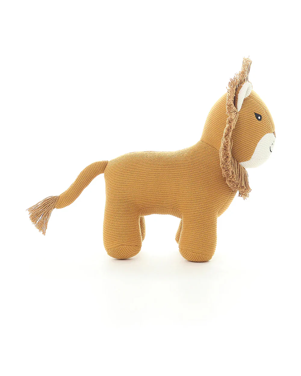 Pluchi Mustard Magnus Lion Soft Toy-Promotes Tactile Stimulation-Easily Washable-Knitted Soft Toy-Plush Cuddly Toy For Newborn - Image 2