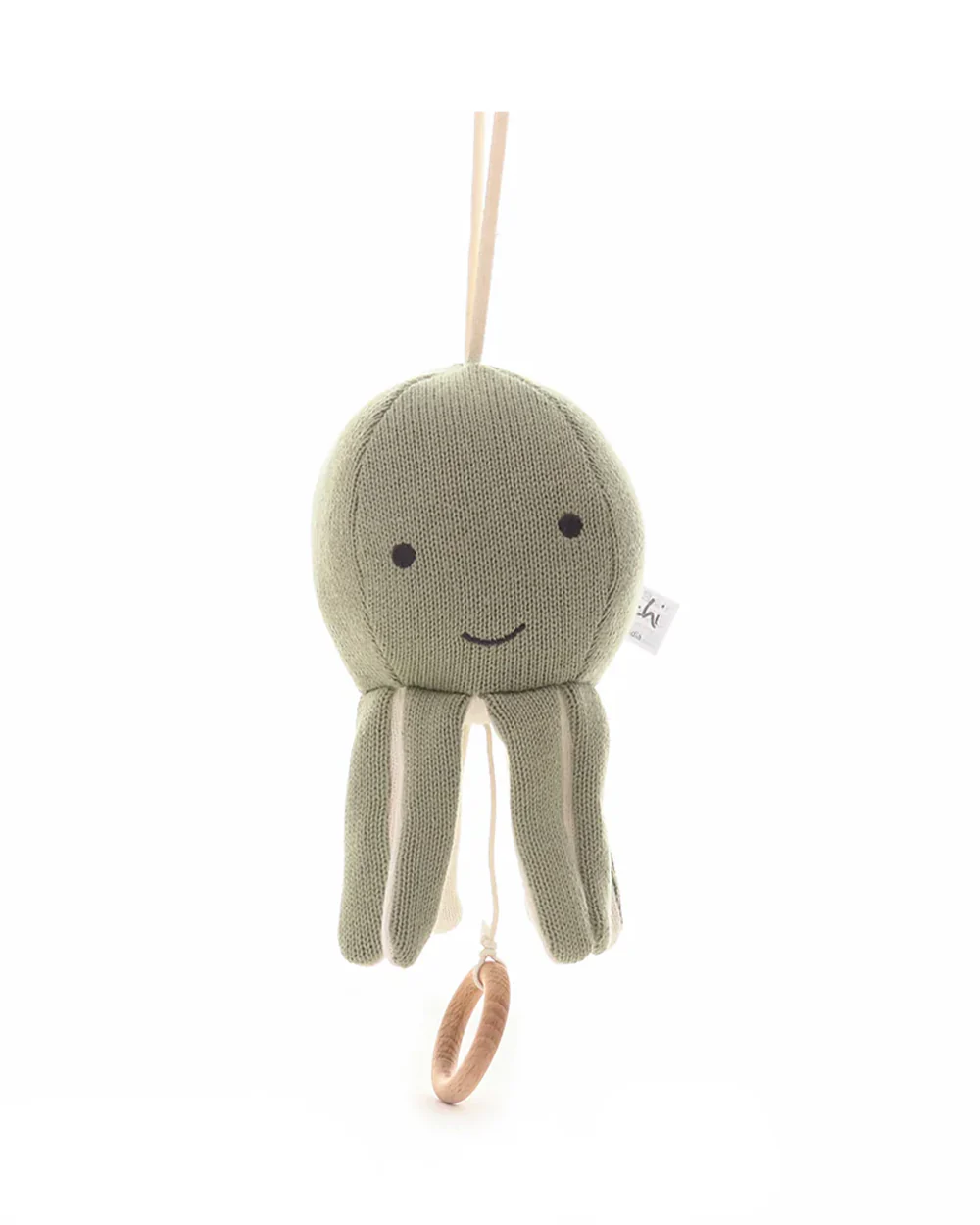 Pluchi Ozy Desert Sage Octopus Soft Music Toy-Soothing Music-Promotes Tactile Stimulation-Easily Washable-Knitted Soft Music Toy-Plush Cuddly Toy For Newborn - Image 3