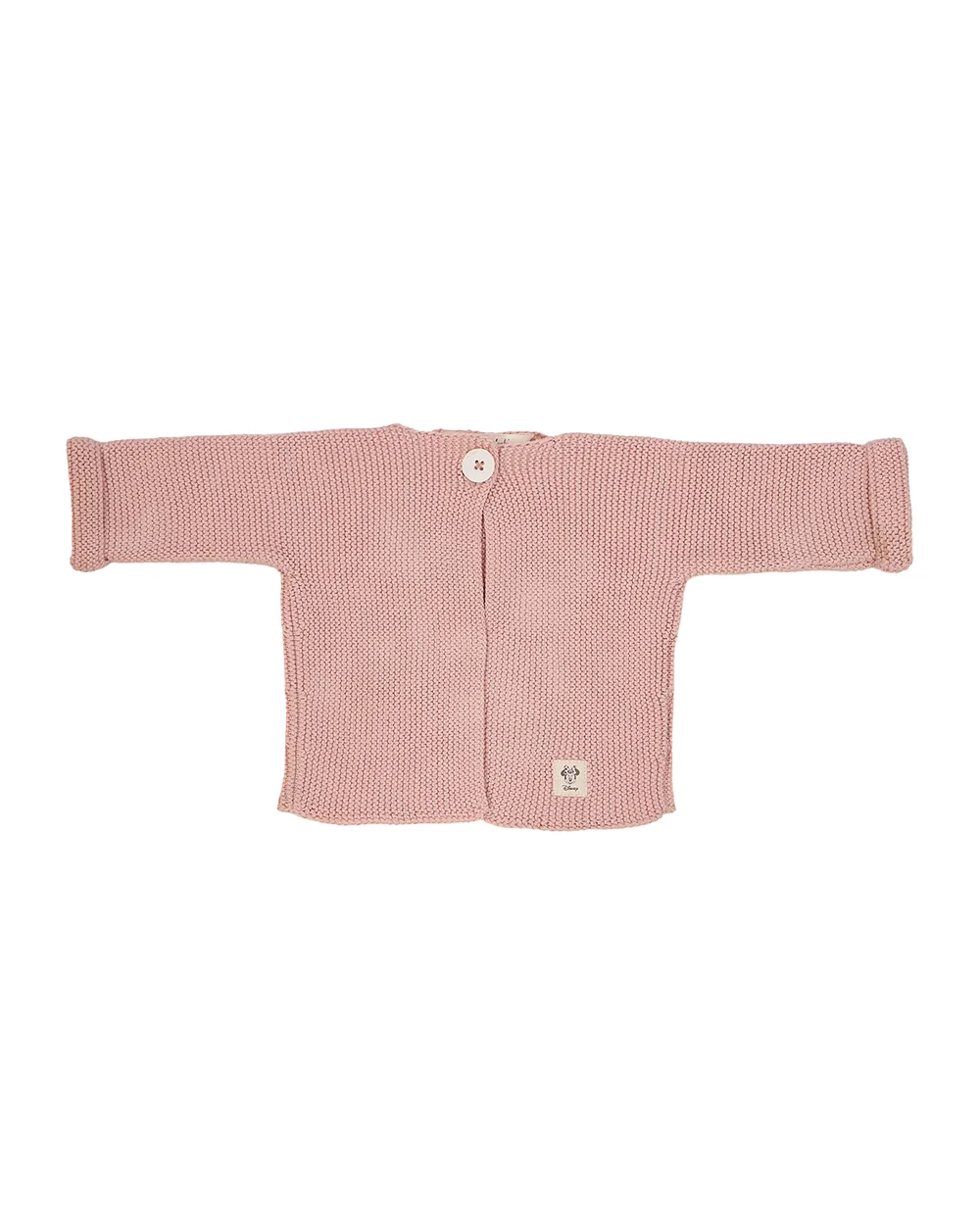 Pluchi Peach Pink Winter Wear Cardigan-100% Cotton Knit-Solid-For Infants - Image 2