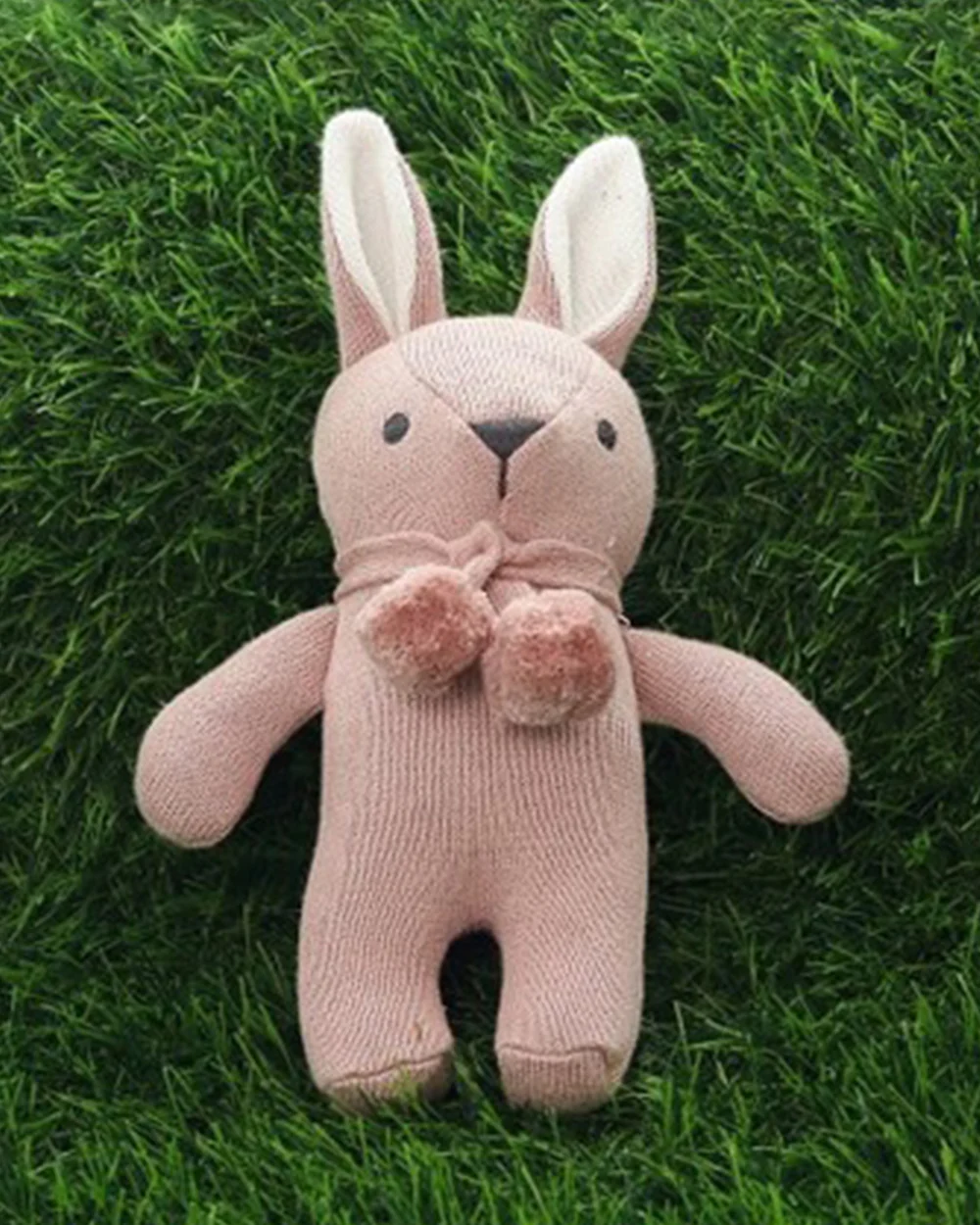Pluchi Pink Toto Bear Soft Toy-Promotes Tactile Stimulation-Easily Washable-Knitted Soft Toy-Plush Cuddly Toy For Newborn - Image 4