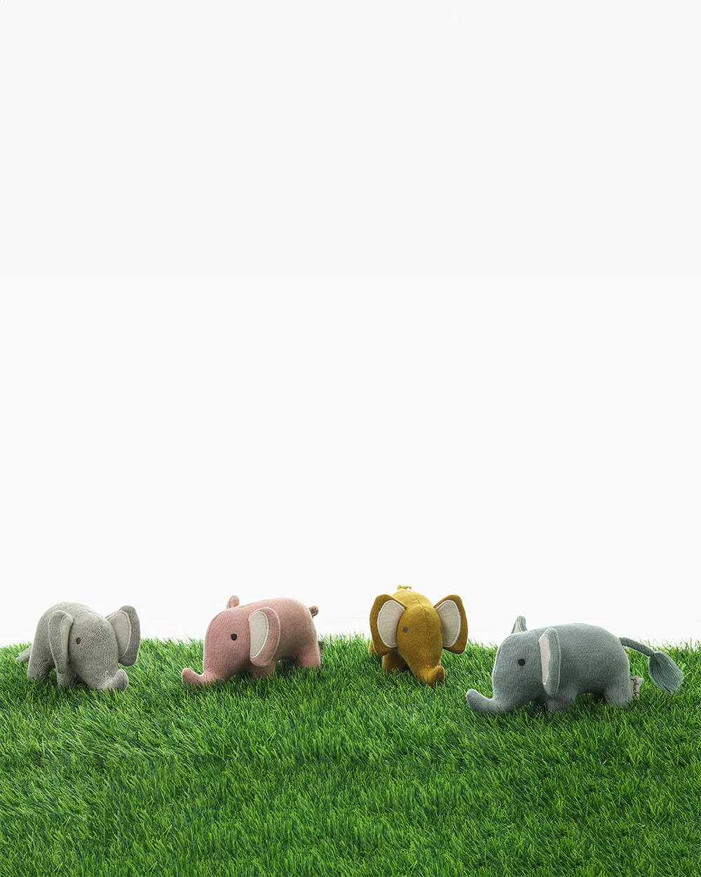 Pluchi Rifle Green Harris The Elephant-Promotes Tactile Stimulation-Easily Washable-Knitted Soft Toy-Plush Cuddly Toy For Newborn - Image 6