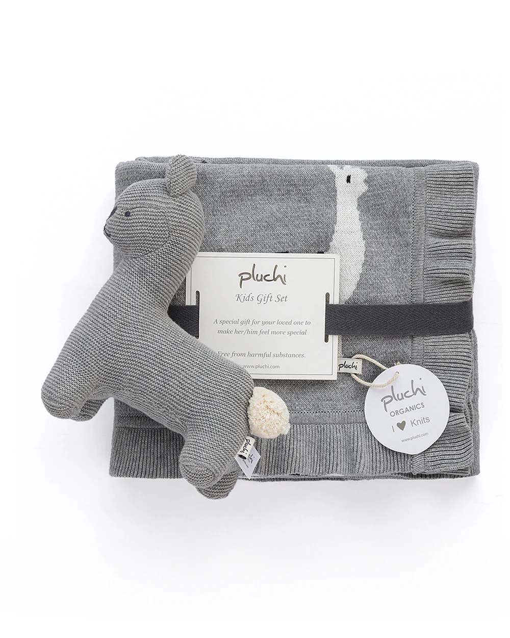 Pluchi Sweet Lama Grey Gift Bundle-Pack of 2-Gift For Baby Shower & Baby Birthday - Image 3