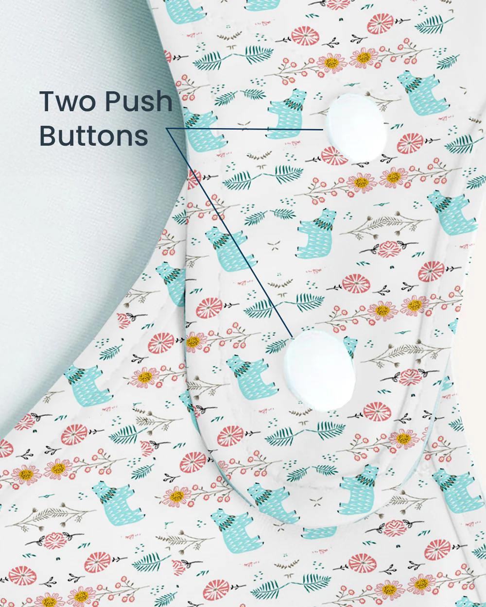 Polka Tots 100% Soft Muslin Cotton Bib With Lace Border-Two Push Buttons-Pack of 3-Bright-For Infants - Image 2