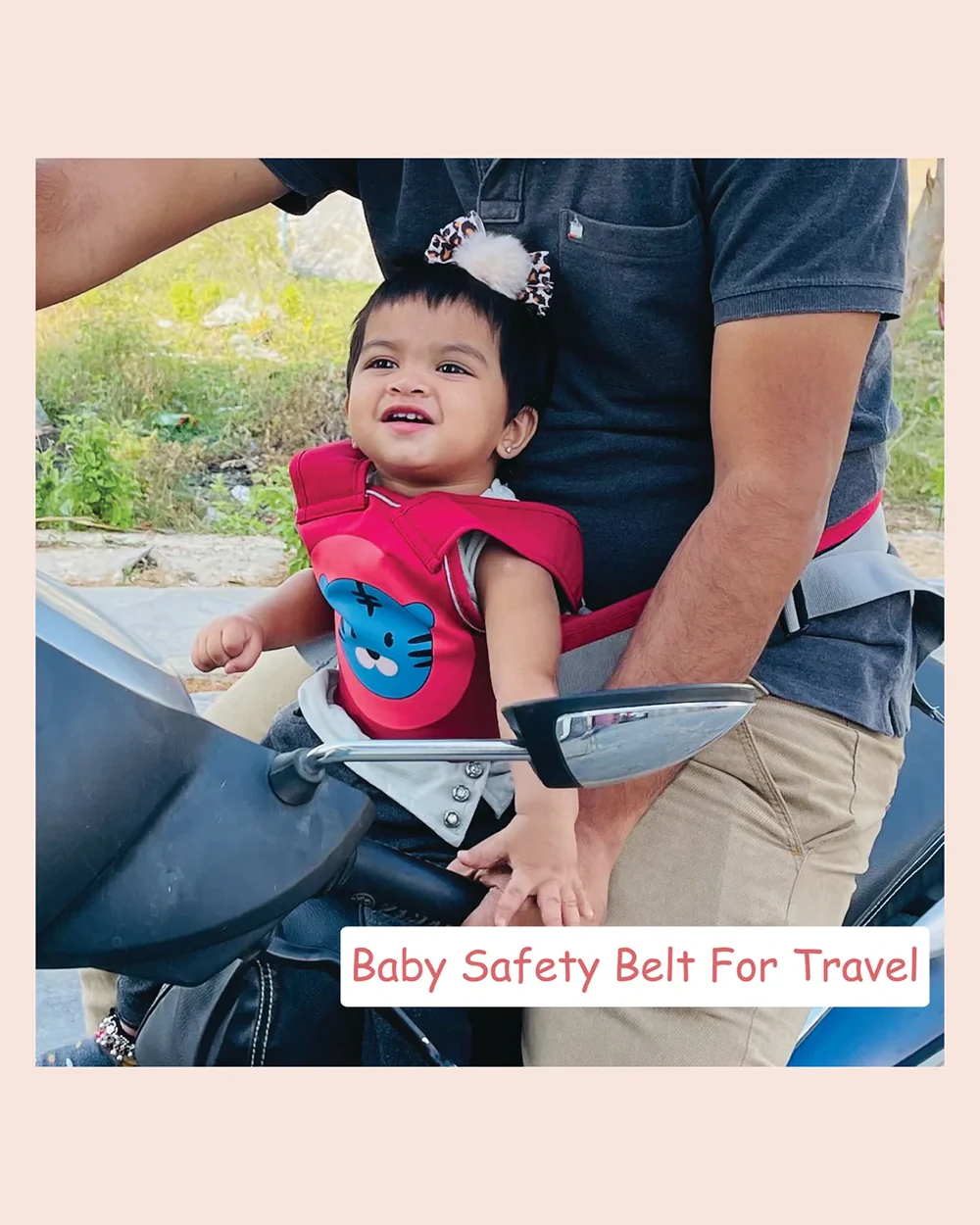 Polka Tots Baby Safety Travel Belt-3 Point Adjustable Strap-2 Way Carry Positions-For 1.5Y to 4Y (Upto 15kg)-Cat - Image 4