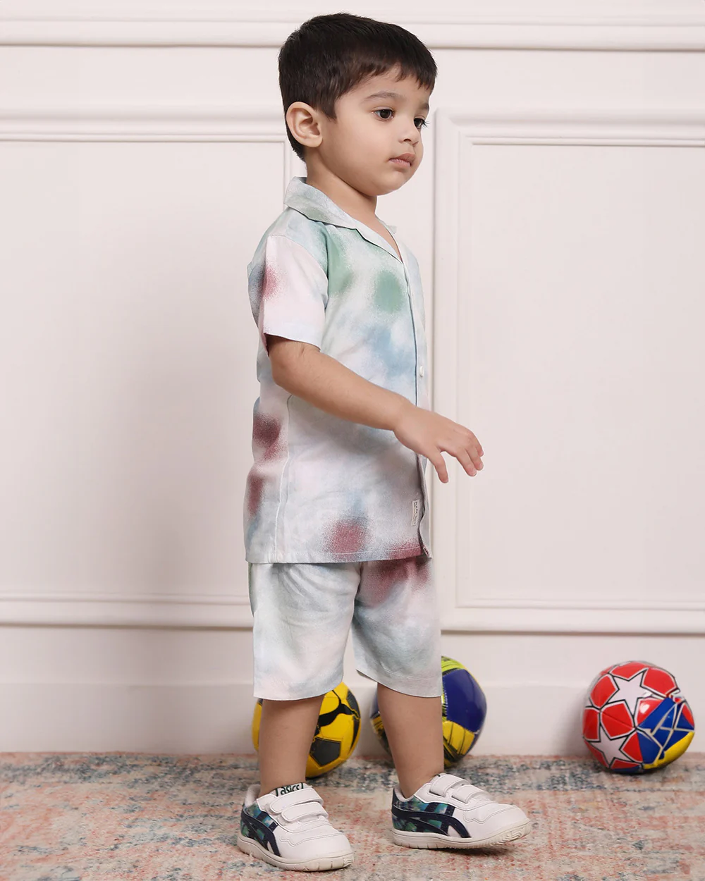 Polka Tots Blue & Pink Coord Set-Cotton-Tie Dye-For Infants - Image 6