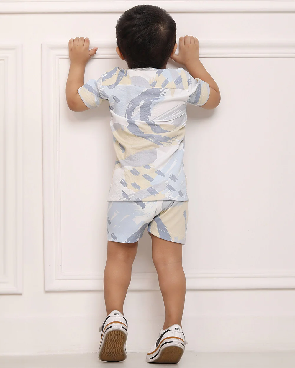 Polka Tots Blue & Yellow Coord Set-Cotton-Tie Dye-For Infants - Image 5