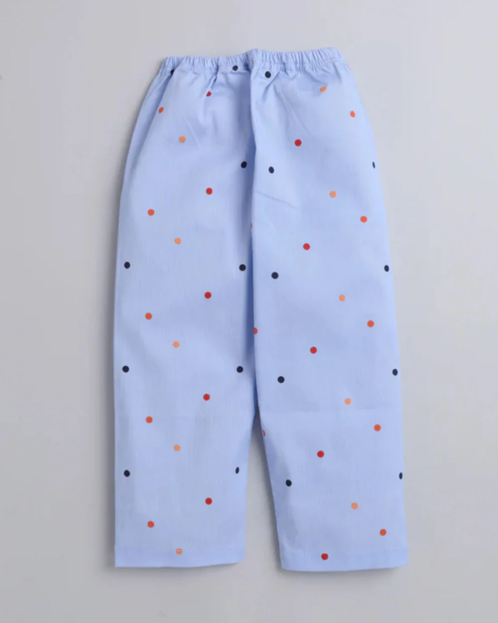 Polka Tots Blue Nightsuit-Cotton-Polka Dots Print-For Infants - Image 4