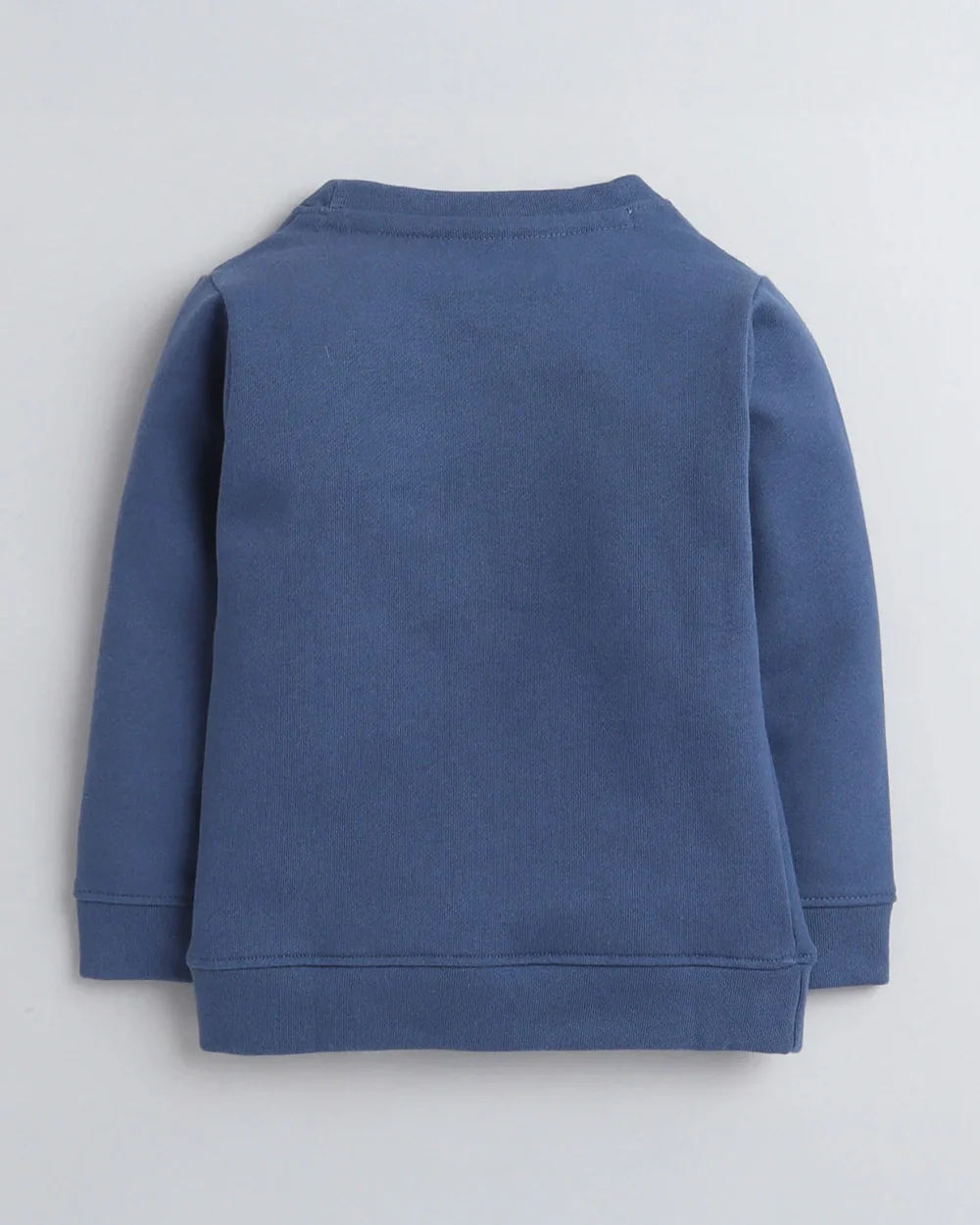 Polka Tots Blue Winter Wear Sweatshirt-Zebra Love Stripe-Cotton-For Infants - Image 2