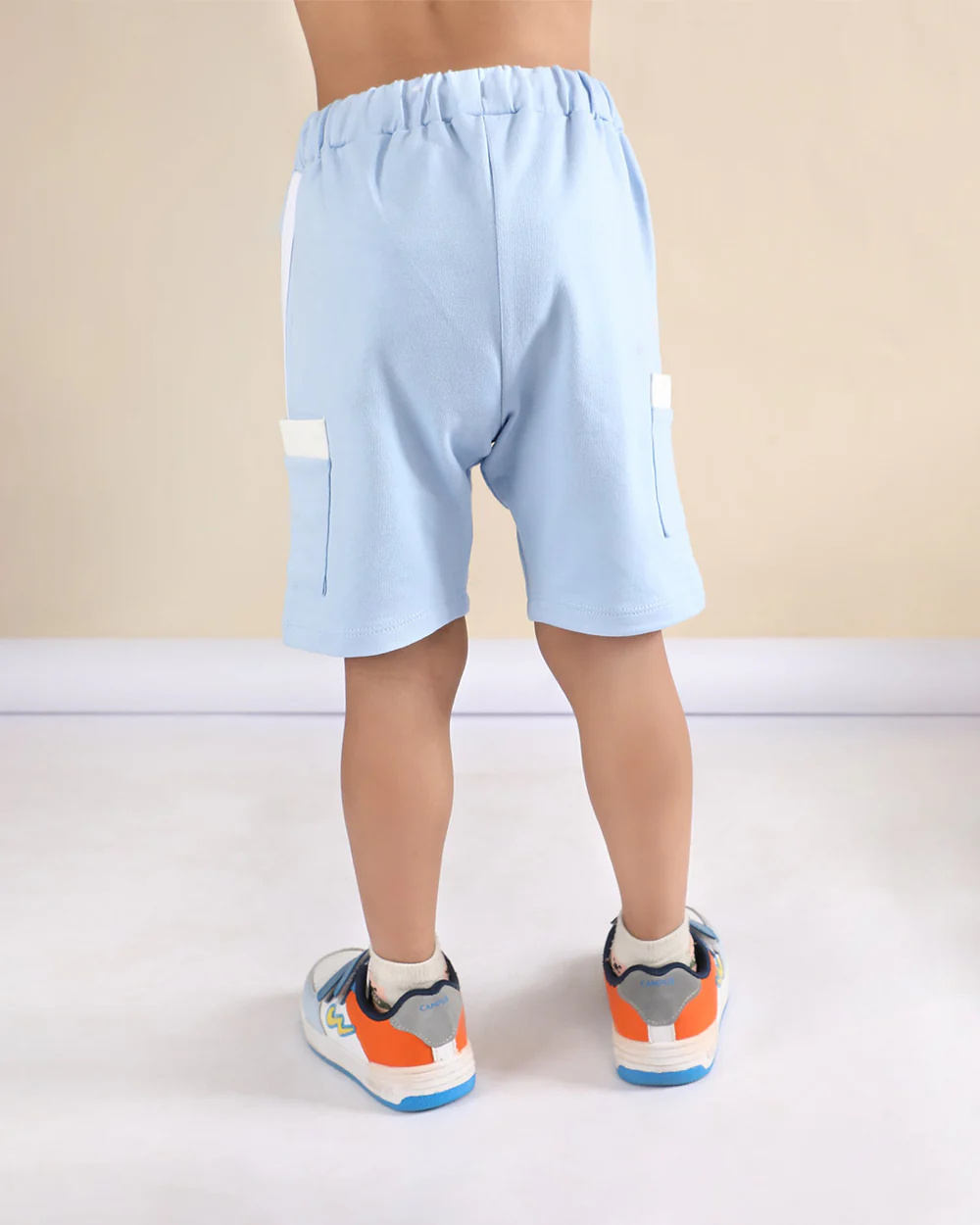 Polka Tots Blue T-shirt & Shorts Set-Laugh & Smile Print-Cotton-For Infants - Image 7
