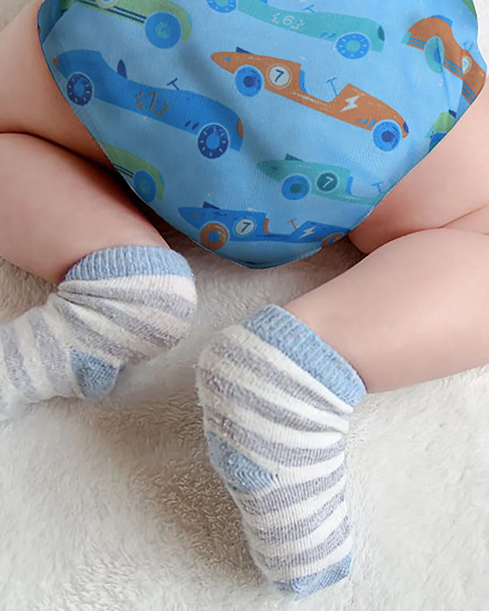 Polka Tots Car Bamboo Charcoal Cloth Diaper-Padded Underwear With Insert-Washable & Reusable-2 to 24M - Image 6