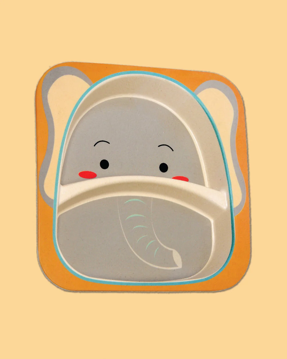 Polka Tots Eco-Friendly Bamboo Fiber Meal Set-Elephant-Set of 5-For Feeding Infants - Image 3