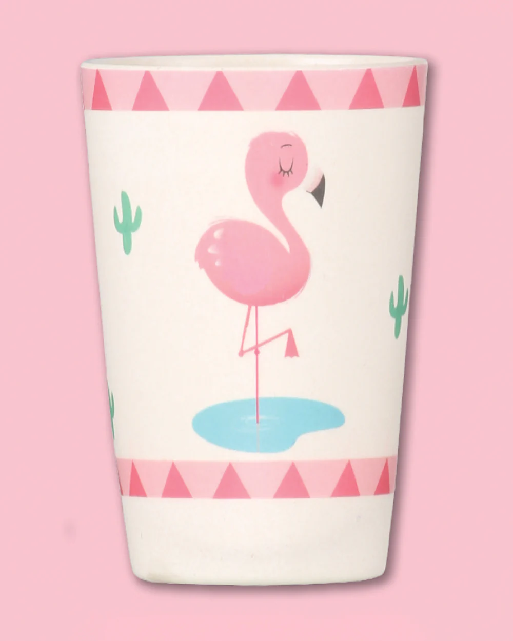 Polka Tots Eco-Friendly Bamboo Fiber Meal Set-Flamingo-Set of 5-For Feeding Infants - Image 5
