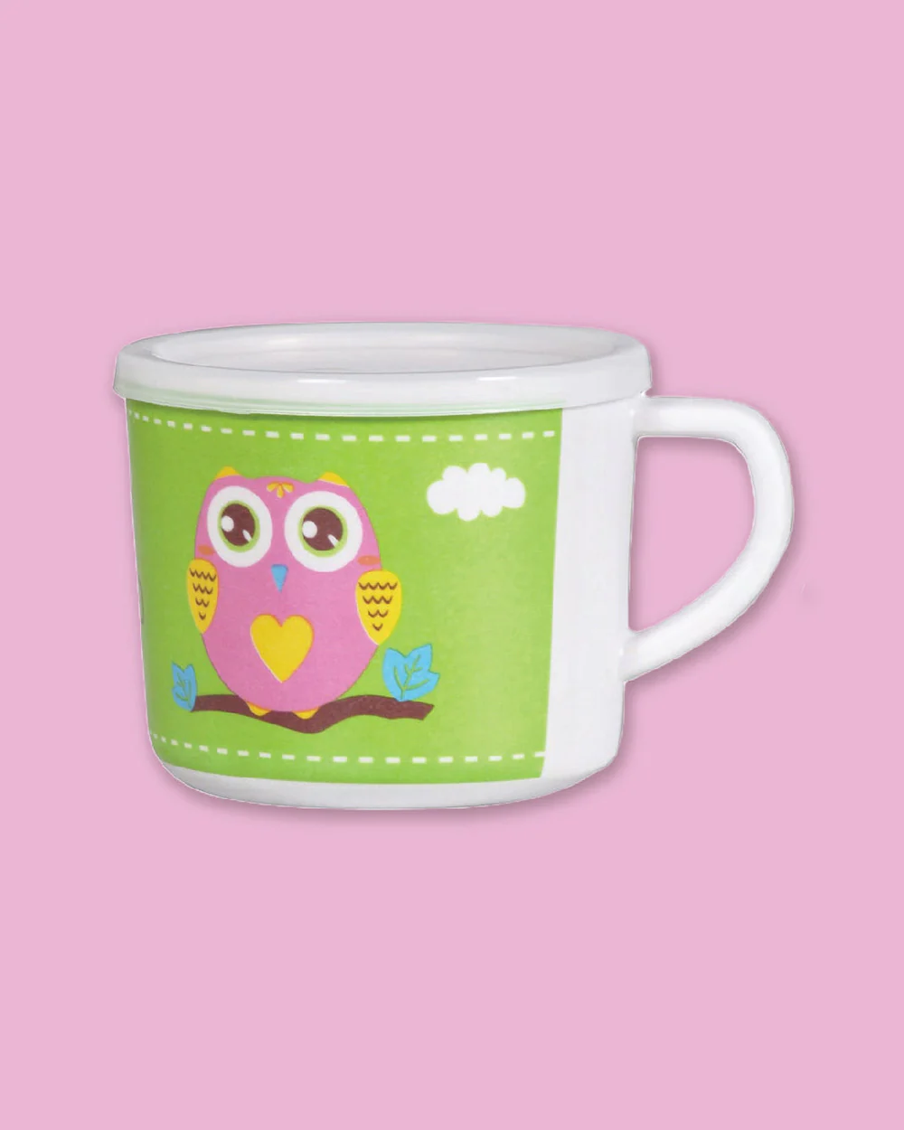 Polka Tots Eco-Friendly Bamboo Fiber Meal Set-Happy Owl-Set of 5-For Feeding Infants - Image 5