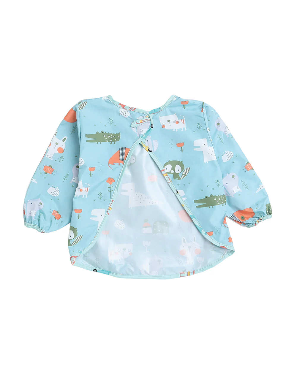 Polka Tots Full Sleeves Washable Waterproof Apron Feeding Bib-Animal-Quick Drying-6 to 24M-For Infants - Image 2