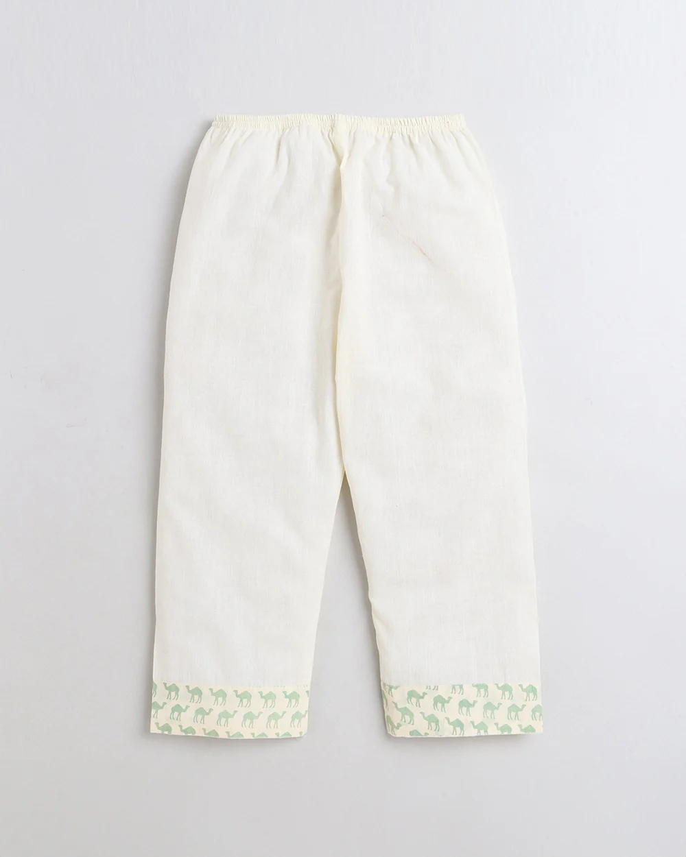 Polka Tots Green Kurta Pajama Set-Printed-Cotton-For Infants - Image 4