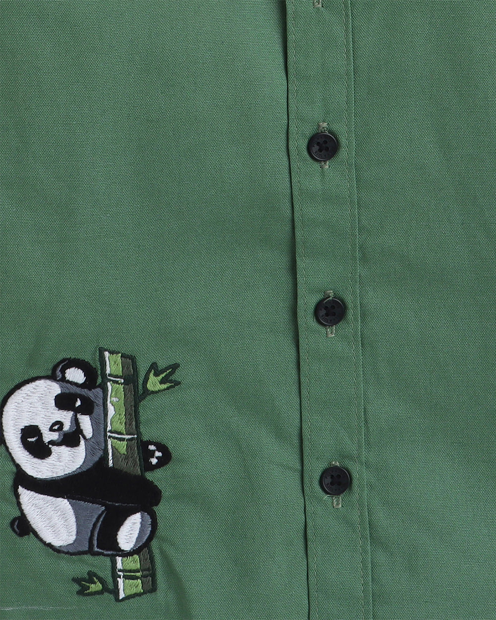 Polka Tots Green Shirt-Animal Print-Cotton-For Infants - Image 3