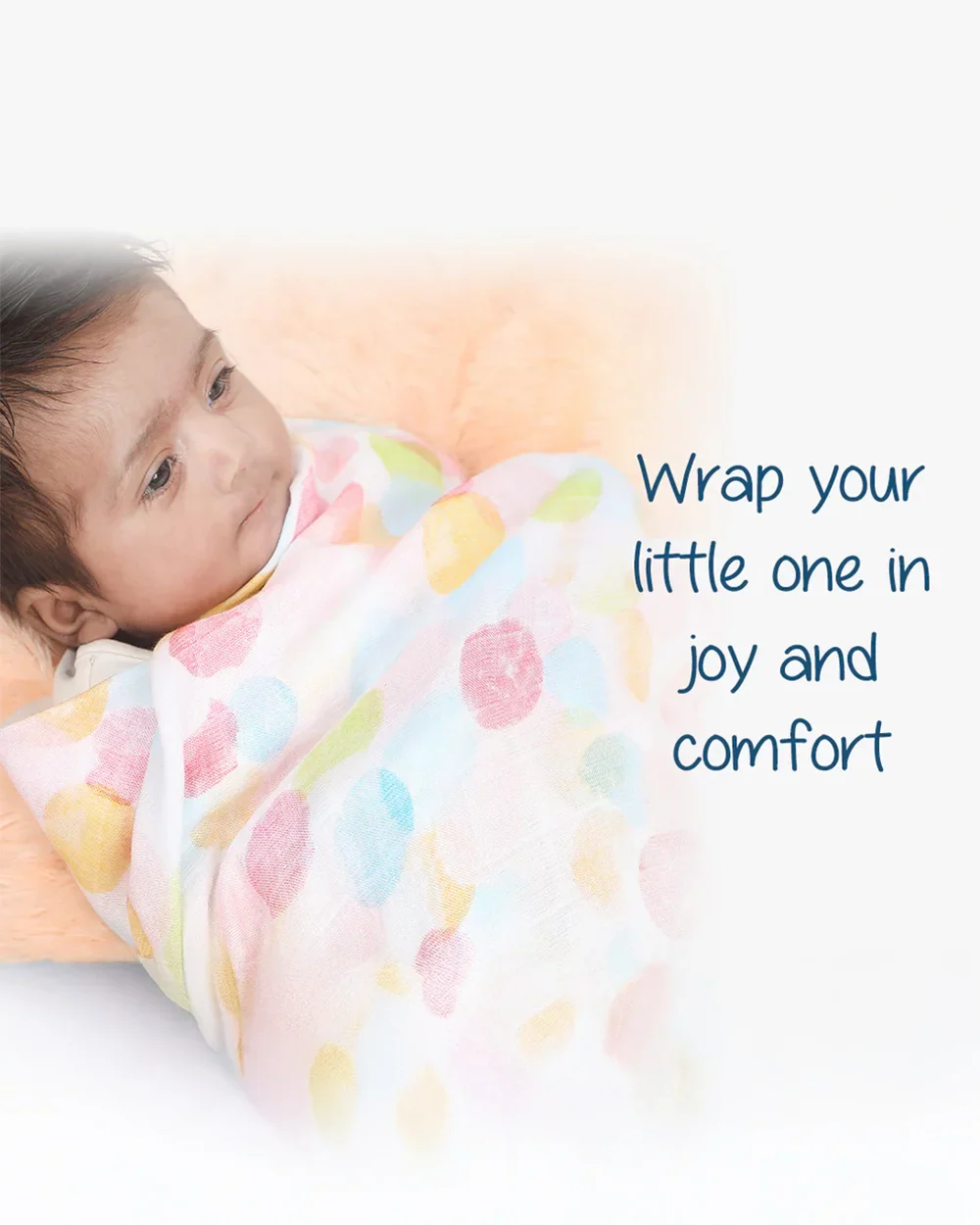 Polka Tots Jumbo Jr. & Polka Dots Printed Swaddles-Organic Cotton Muslin-Infant Wraps-Pack of 2 - Image 6