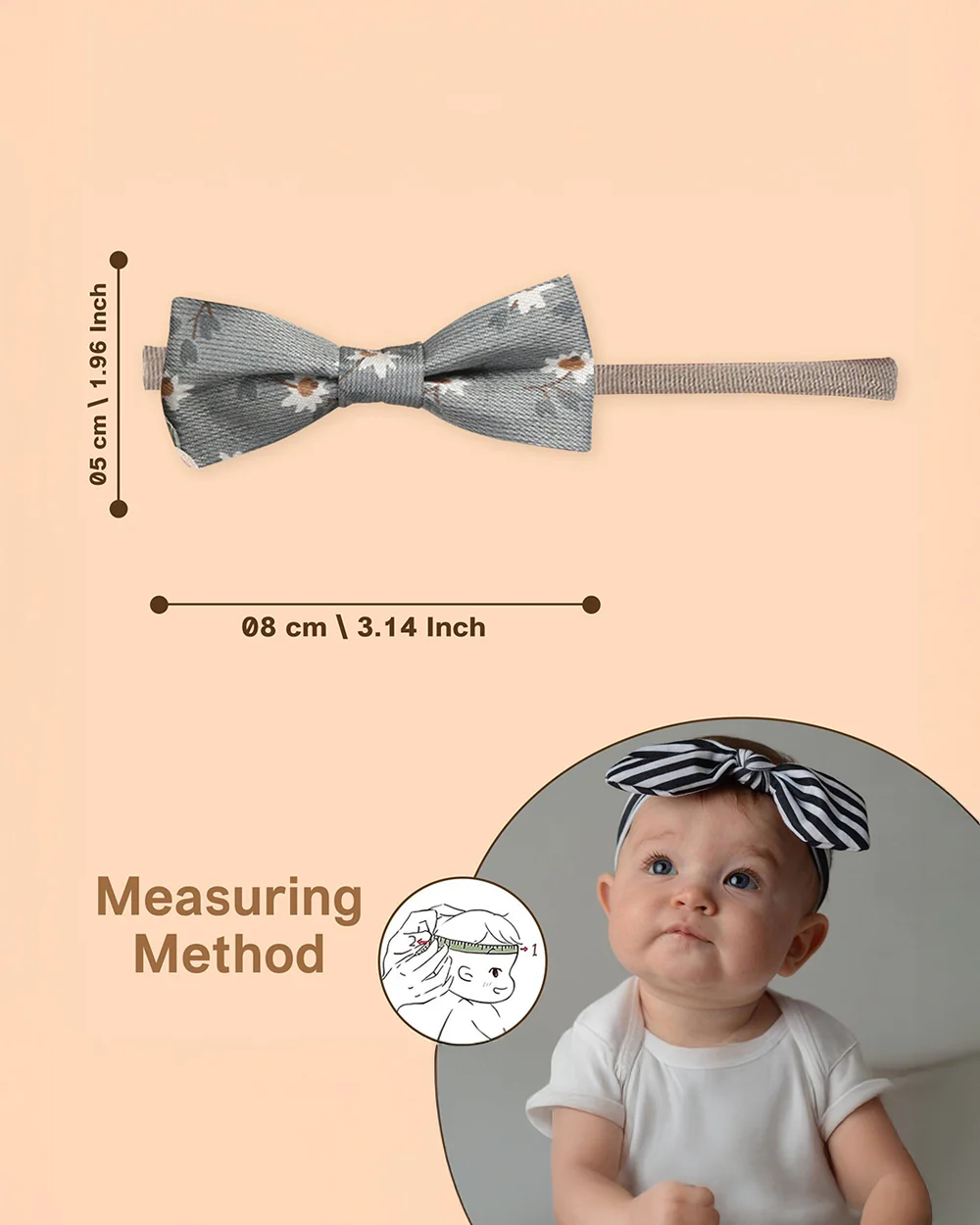 Polka Tots Multicolor Headband Set-Floral-Cotton-Pack of 5-For Infants - Image 7