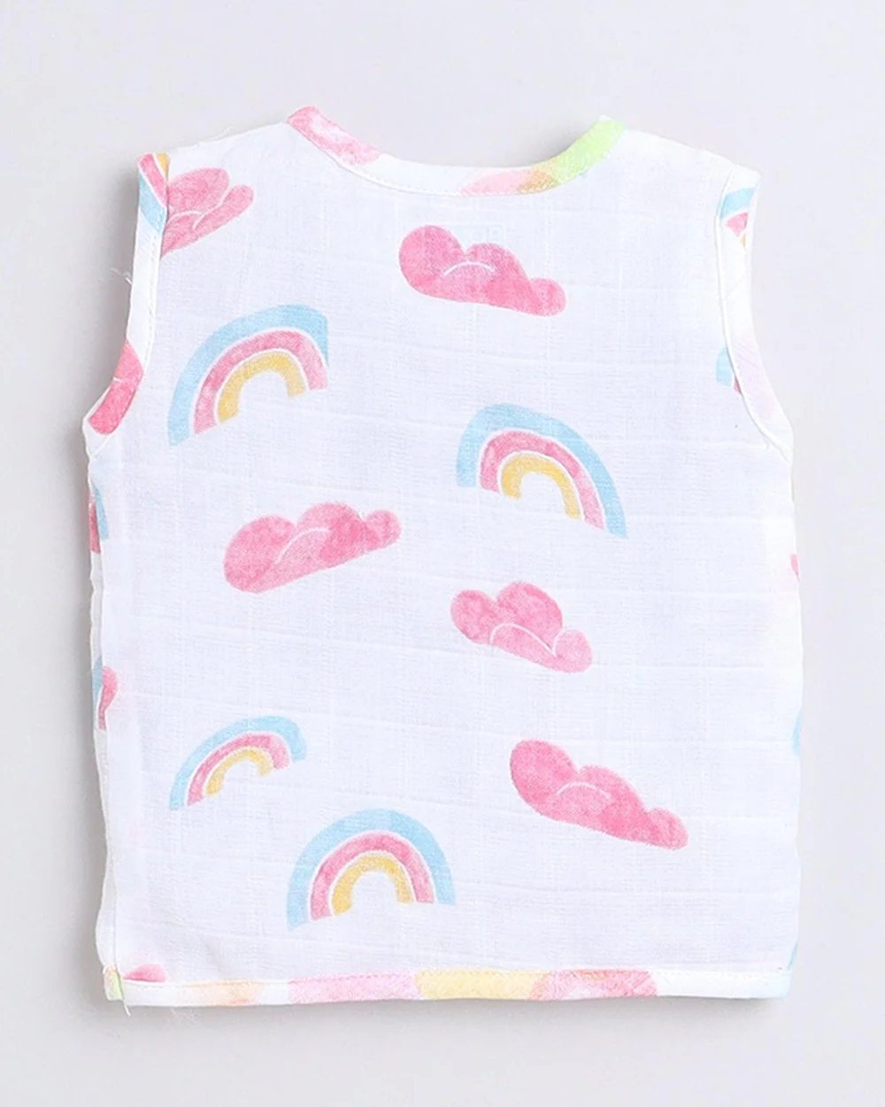 Polka Tots Multicolor Jhabla Vests-Cotton-Printed-Pack of 3-For Infants - Image 7