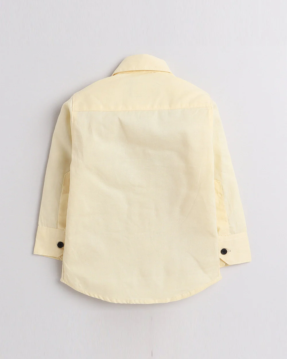 Polka Tots Pastel Yellow Shirt-Printed-Cotton-For Infants - Image 2