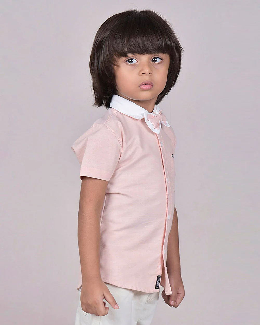Polka Tots Pink Shirt-Solid-Cotton-For Infants - Image 4